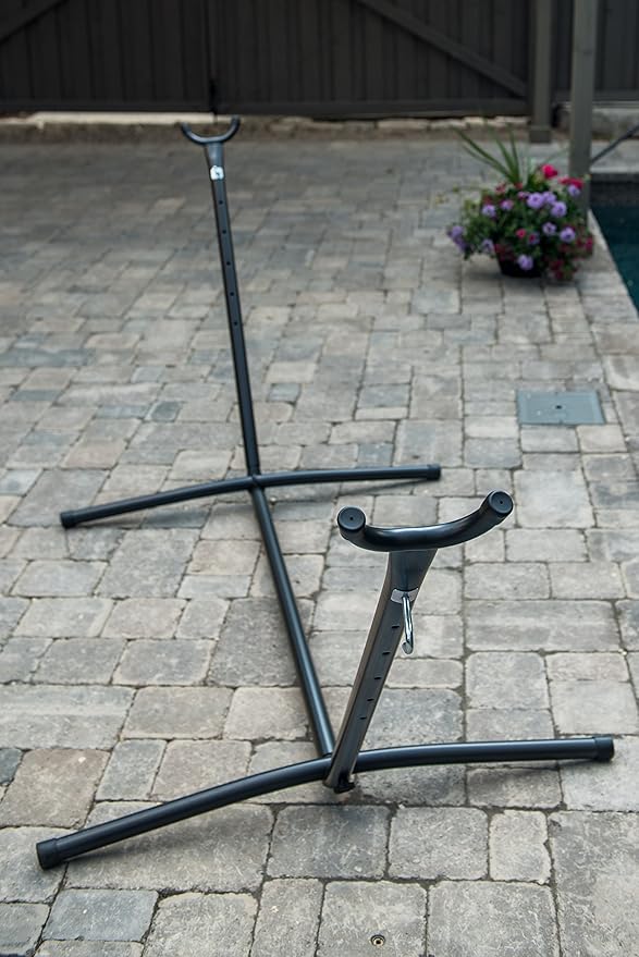 Vivere UHS9 Universal Space-Saving Steel Hammock Stand 9-Feet Charcoal