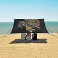 ALAZA Crescent Moon Dreamcatcher Witchy Beach Tent Sun Shelter UPF50+ Protection Beach Shade Canopy w/ 4 Sandbags for Outdoor Camping Fishing Backyard Fun Picnic 10x9 ft