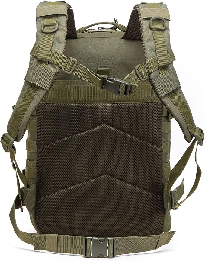 50L Sturdy Waterproof Fishing Hunting Bag Outdoor Military Tactical Sports Fitness Camping Hiking GYM Bag Backpacks (Green)