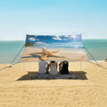 ALAZA Funny Starfish Summer Beach Palm Sand Beach Tent Sun Shelter Portable Canopy Sunshade for Outdoor Camping Picnics Backyard Fun 10x9 ft