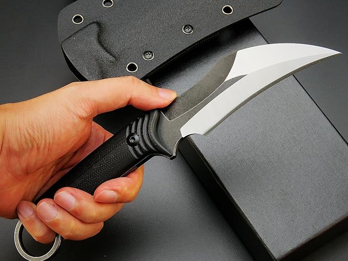 Eafengrow EF99 Fixed Blade Knife D2 Steel Blade G10 Handle Full Tang EDC Tool Knife for Outdoor Working Camping Hiking