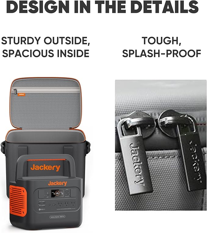 Jackery Carrying Case Bag (M Size) for Explorer 880/1000/1000 v2/1000 Plus/2000 v2 Portable Power Station - Black (Power Station Not Included)