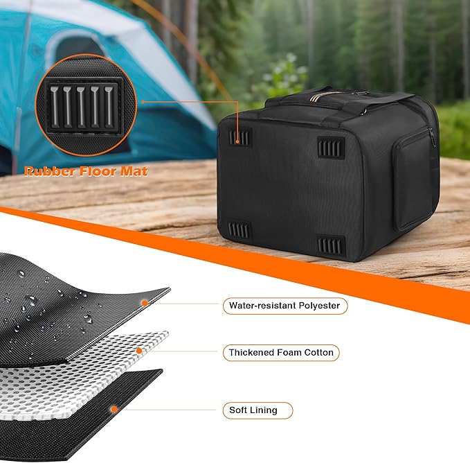 Carrying Case Compatible with Jackery Explorer 2000 v2/700 Plus Portable Power Station Storage Bag with Quick-Access Window &amp Ventilation for Camping Hiking