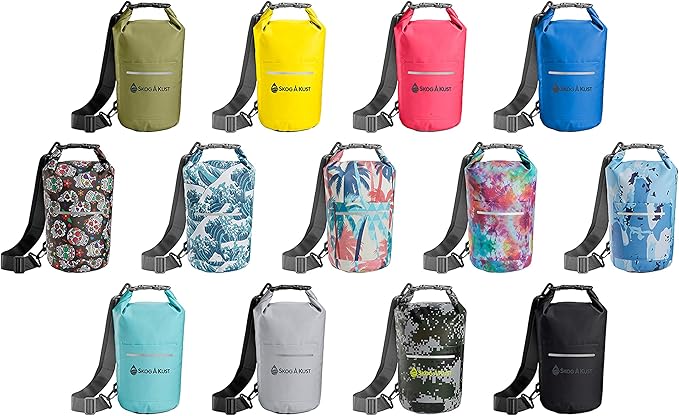 Skog Å Kust DrySak - Roll Top Waterproof Bag for Travel &amp Outdoors - 5 10 &amp 20 Liter sizes
