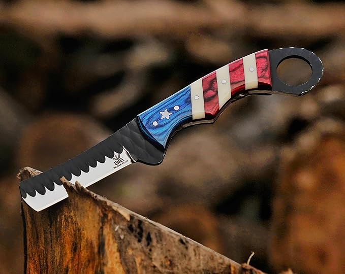 Cow Boy Knife Hand Forged Steel Bull Cutter Knife with Sheath Best Gift for Girl Friend and Boy Friend.
