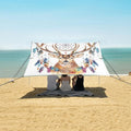 ALAZA Deer Boho Chic Style Dream Catcher Beach Tent Sun Shelter Portable Canopy Sunshade for Outdoor Camping Picnics Backyard Fun 10x9 ft