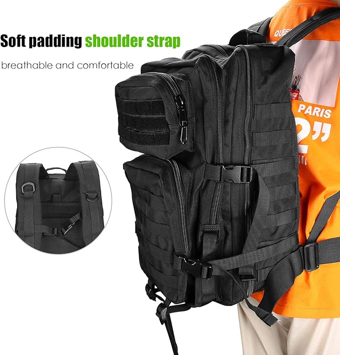 ProCase Tactical Backpack Bag 40L Large 3 Day Military Army Outdoor Assault Pack Rucksacks Carry Bag Backpacks