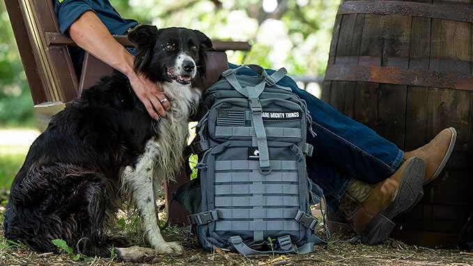 AMERICANPHOENIX 45L Elite Tactical Backpack | 3X Stronger Work &amp Military Backpack | Water Resistant and Heavy Duty | 3 Day MOLLE Bug Out Bag (Arctic Grey)