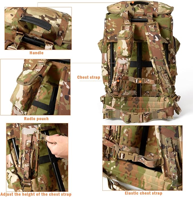 MT Military Alice Pack Medium Army Survival Combat ALICE Rucksack Backpack 50L OCP