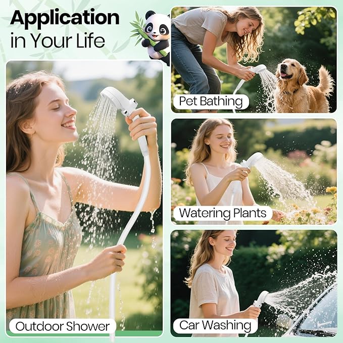 Portable Camping Shower 10500mAh Camp Shower with 3 Spray Modes IPX7 Waterproof Outdoor Shower Perfect for Hiking Beach Pets &amp Car Wash