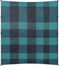 Darkcyan Buffalo Plaid Check Tartan Scotland Beach Tent UPF50+ Protection Lightweight Portable Sun Shelter with Sand Shovel for Camping Picnics Backyard