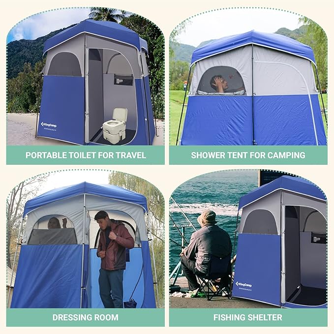KingCamp Camping-Privacy-Shelters Camping Shower Tent with Shower Bag