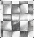 Silver Checked Hand-Drawn Sketch Beach Cabana UPF50 Easy Setup Portable Sun Shelter with Sandbags Sand Shovel Poles for Backyard and Camping
