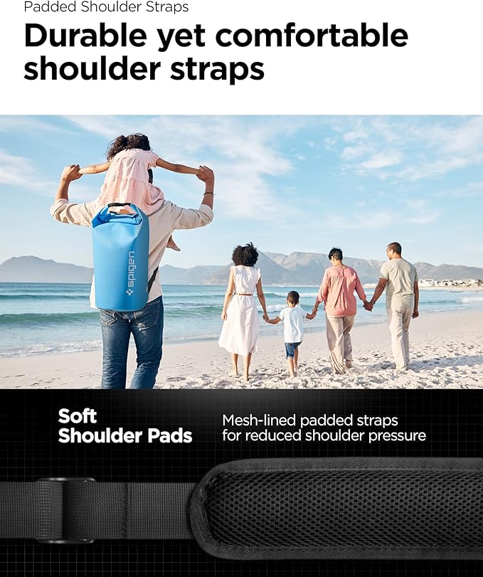 Spigen AquaShield Waterproof Dry Bag Backpack A631 30L Roll Top Lightweight Dry Storage Bag for Travel Swimming Boating Kayaking Camping and Beach