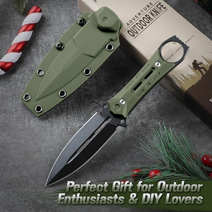 Freelander D2 Steel Bushcraft Knife Bundle with Camping Axe