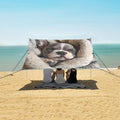 ALAZA French Bulldog Puppy Sleeping in A Soft Blanket Beach Tent Sun Shelter Portable Canopy Sunshade for Outdoor Camping Picnics Backyard Fun 10x9 ft
