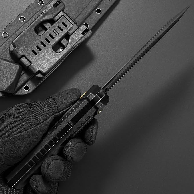 Gtkii GTK35 Fixed Blade Knife DC53 Steel Tanto Blade Full Tang Nylon Fiberglass Handle Compact EDC Fix Knifes for Outdoor Camping Adventure Survival