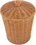 Ciieeo Laundry Basket Lid Woven Storage Container for Clothes Towels Toys and Sundries Multi-purpose Household Organizer for Bedroom and Laundry Room