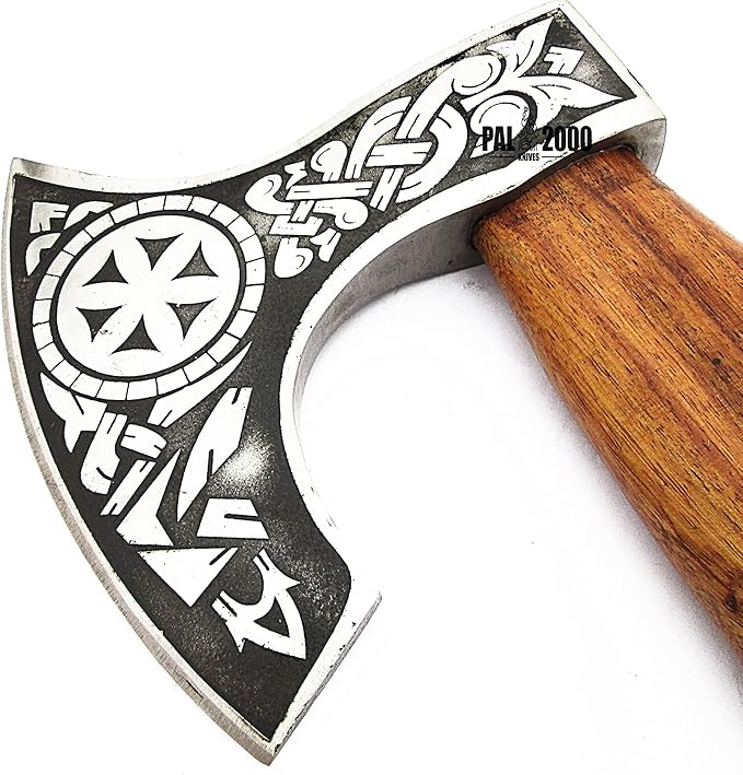 Splitting Axe Camping Chopping Hatchet Viking Tomahawk Battle Hunting Outdoor 9963