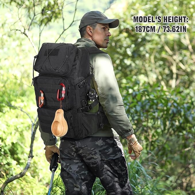 G-raphy 45L Tactical Backpacks for Men Molle Hiking Daypack Large Military Camping Trekking Daypack Bug Out Bag