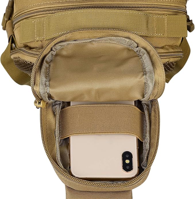 G4Free EDC Bag Tactical Sling Bag Backpack Molle Chest Shoulder Assault Pack Rectangular Outdoor Daypack