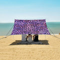 ALAZA Leopard Purple Leo Skin Beach Tent Sun Shelter Portable Canopy Sunshade for Outdoor Camping Picnics Backyard Fun 10x9 ft