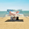 ALAZA Pig Stars Beach Beach Tent Sun Shelter Portable Canopy Sunshade for Outdoor Camping Picnics Backyard Fun 10x9 ft