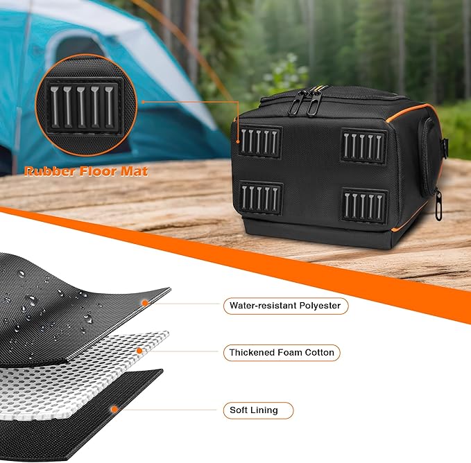 Portable Power Station Bag Compatible with Jackery Explorer 500 Generator Storage Bag with Handle Back Cable Pocket &amp Adjustable Strap for Outdoor Camping and Emergency Backup