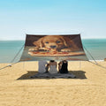 ALAZA Puppy Eat Pizza Beach Tent Sun Shelter Portable Canopy Sunshade for Outdoor Camping Picnics Backyard Fun 10x9 ft