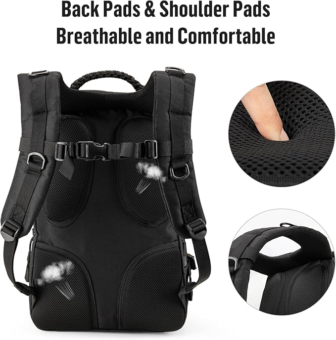 25L Tactical Backpack for Men: Military MOLLE Assault Rucksack 900D with Laptop Compartment EDC Daypack Used for HikingWorkSportsSchoolTravel