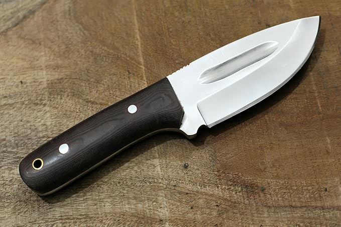 GCS Handmade Micarta Handle D2 Tool Steel Tactical Hunting Knife with leather sheath Full tang blade designed for Hunting &amp EDC GCS 311