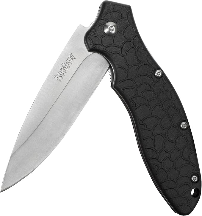 Kershaw Oso Sweet EDC Pocketknife 3 8Cr13MoV Steel Drop Point Blade Assisted Folder Opening with Flipper Liner Lock System Black &amp Camshaft Pocket Knife 3 4Cr14 Steel Blade