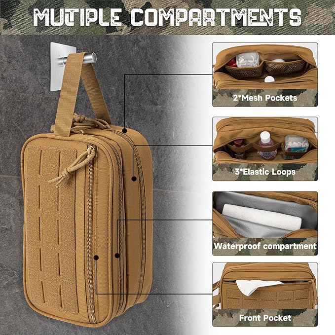 QT&ampQY 45L Tactical backpack Tactical Toiletry Bag