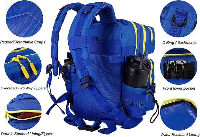 LHI Tactical Military Backpack for Men and Women 25L/35L Army Assault Pack Bag Small Rucksack with Bottle Holder