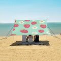 ALAZA Plant Abstract Strawberry Cartoon Pattern Beach Tent Sun Shelter Portable Canopy Sunshade for Outdoor Camping Picnics Backyard Fun 10x9 ft
