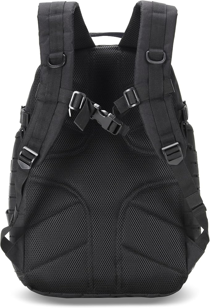 35L Tactical Backpack for Men Heavy Duty Military Backpack 3 Day Assault Pack Molle Backpack Hiking Rucksack (Black1)