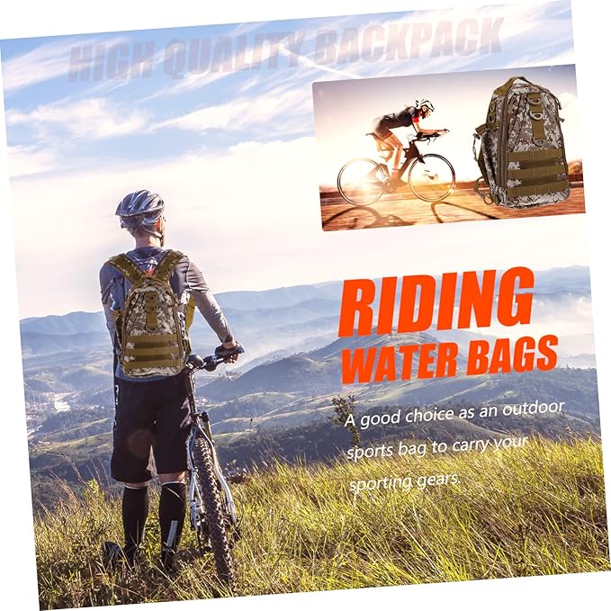 Kisangel 1pc Outdoor Hiking Backpack Capacity Multifunctional for Camping Cycling Fishing and Desert Camouflage