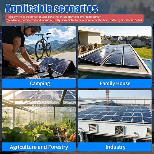 Solar MPPT Power Tester for Photovoltaic Modules 1000 W 80 V DC Max 35 A Automatic &amp Manual Power Measurement Voc Isc Vmp Pmax 3.2 LCD with Backlight Portable PV Tester (SK-705)