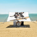ALAZA French Bulldog Skateboard Cartoon Beach Tent Sun Shelter Portable Canopy Sunshade for Outdoor Camping Picnics Backyard Fun 10x9 ft