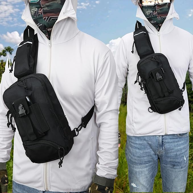 Sling Backpak Tactical Chest Pistol Bag Shoulder Bags Crossbody Sling Backpack Holster Bag for Concealed Carry