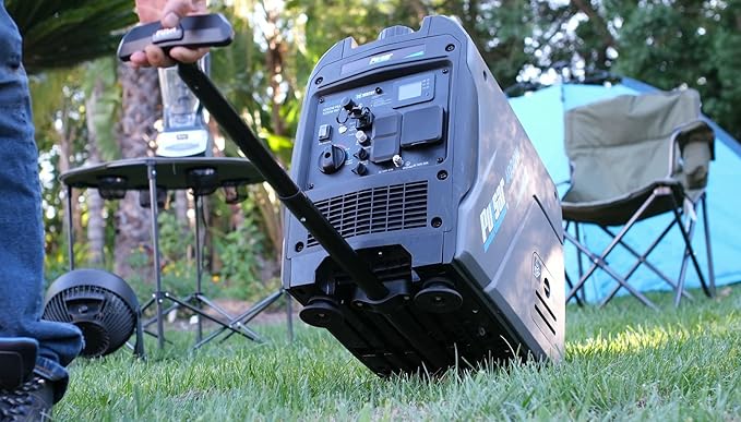Pulsar Products GX400BN 4000W Portable Ultra-Quiet Dual Fuel &amp Parallel Capability RV-Ready Handle &amp Wheels with CO