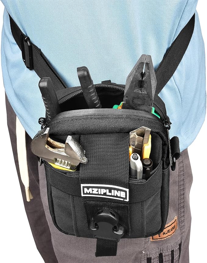 Tactical Package-Smell Proof-Bag Crossbody Sling Shoulder Bags with Carbon Lining for Man (Black S)
