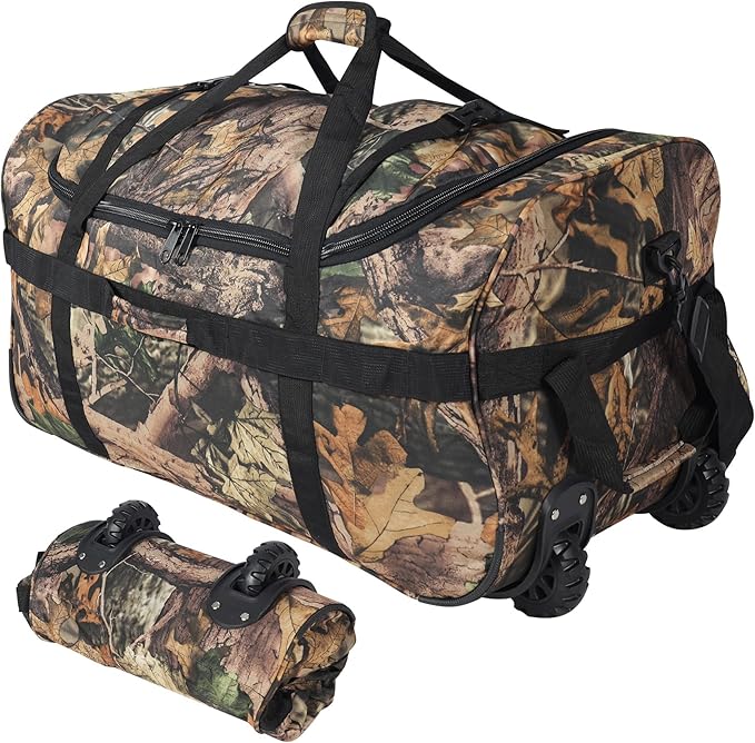 REDCAMP 85L/120L/140L Foldable Duffle Bag with Wheels Large Travel Duffel Bag