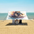 ALAZA Cat Skating Funny Beach Tent Sun Shelter UPF50+ Protection Beach Shade Canopy w/ 4 Sandbags for Outdoor Camping Fishing Backyard Fun Picnic 10x9 ft
