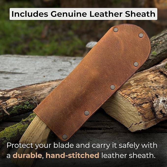 Sharky Mushroom Knife with Leather Sheath