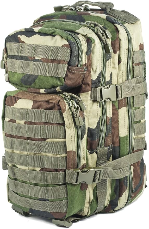 Mil-Tec Military Army Patrol Molle Assault Pack Tactical Combat Rucksack Backpack 20L French Army Cce Camo