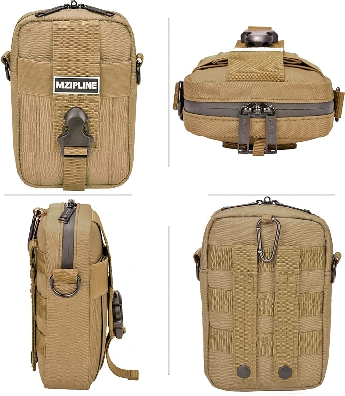 Tactical Pouch- Smell Proof -Bag Crossbody Sling Shoulder Bags with Carbon Lining for Man
