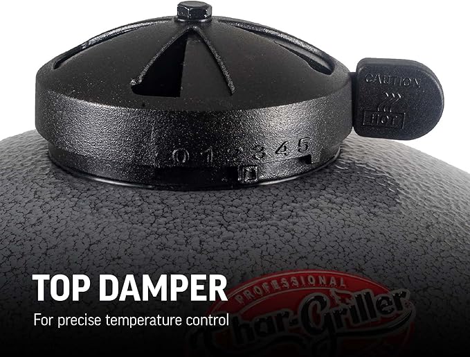 Char-Griller® AKORN® Jr. Portable Kamado Charcoal Grill and Smoker with Cast Iron Grates and Locking Lid with 155 Cooking Square Inches in Ash Model E86714