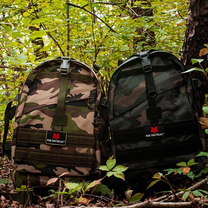 FOX OUTDOOR PRODUCTS Large Transport Pack | 37L Tactical Backpack with Compression Straps Hydration Pocket &amp Modular Webbing