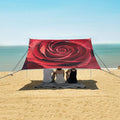ALAZA Extreme Close Up of A Red Rose Beach Tent Sun Shelter Portable Canopy Sunshade for Outdoor Camping Picnics Backyard Fun 10x9 ft